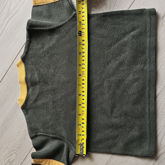 Vintage Roots Athletic Kids Green and Yellow Striped Sweater Top XL - Picture 11 of 12